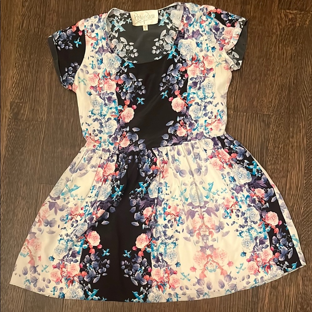Rory Beca Black and Pink Flutter Sleeve Sundress